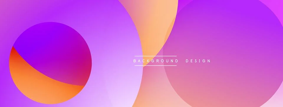 Abstract composition with layered circular elements, blending gradients and soft 库存插图