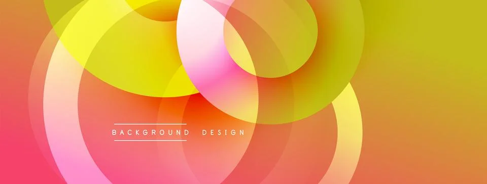 Abstract composition with layered circular elements, blending gradients and.. Stock-Illustration