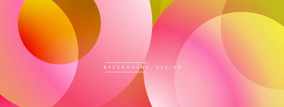 Abstract composition with layered circular elements, blending gradients and.. Stock Illustration