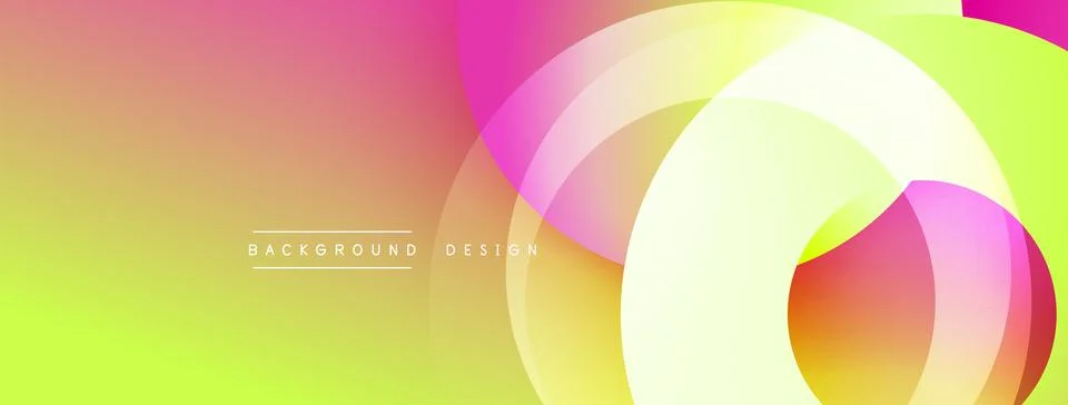 Abstract composition with layered circular elements, blending gradients and.. Stock Illustration