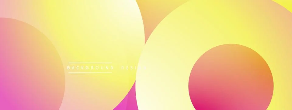 Abstract composition with layered circular elements, blending gradients and.. Stock Illustration
