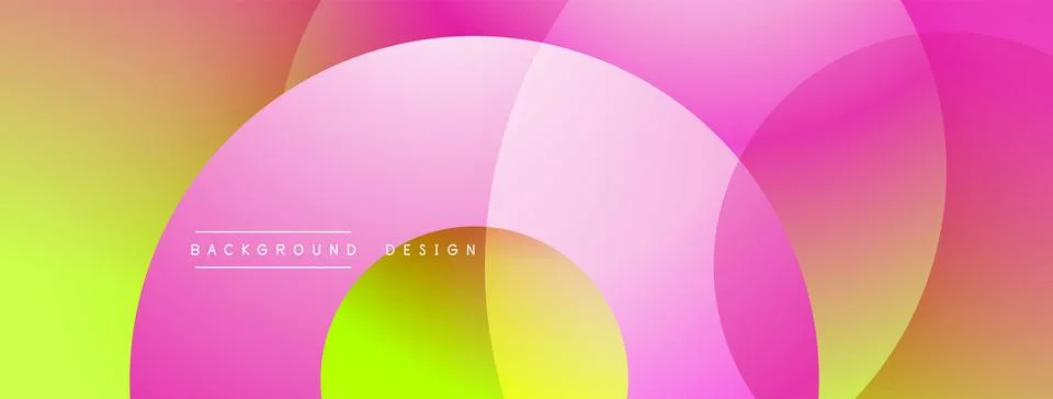 Abstract composition with layered circular elements, blending gradients and.. Stock Illustration
