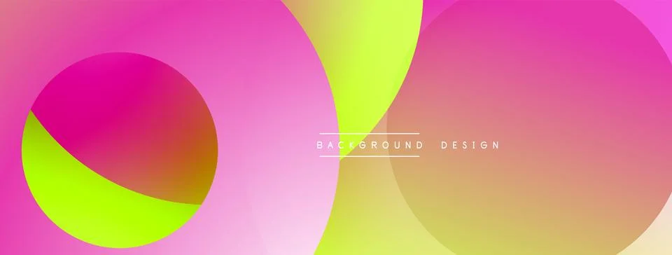 Abstract composition with layered circular elements, blending gradients and.. Stock Illustration