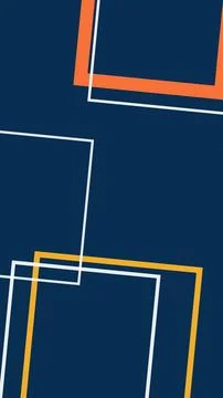 Abstract composition of layered geometric frames and crisp lines over deep .. Illustrazione stock