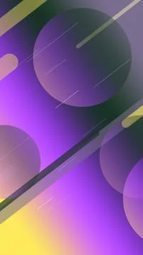 Abstract composition with layered purple circles and diagonal stripes, feat.. Stock Illustration