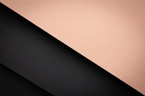 Abstract composition of layers with black and brown surfaces in a modern st.. Stock Photos