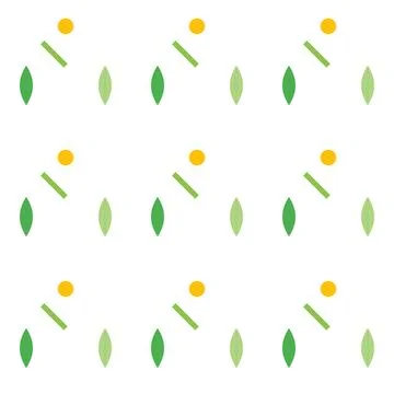 Abstract composition with leaves and geometric elements Stock Illustration