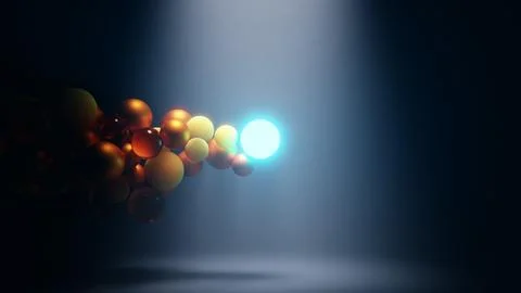 Abstract composition with light, spheres, and illumination, creating a trendy 스톡 일러스트
