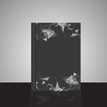 Abstract composition, line and triangle interlacement, rays plexus, a4 busine Illustrazione stock