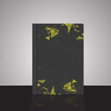 Abstract composition, line and triangle interlacement, rays plexus, a4 busine Stock Illustration