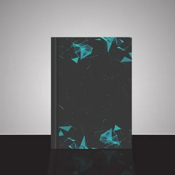 Abstract composition, line and triangle interlacement, rays plexus, a4 busine Illustrazione stock