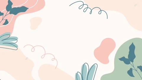 Abstract composition with lively shapes and leafy elements with space for text Stock Footage 304861350