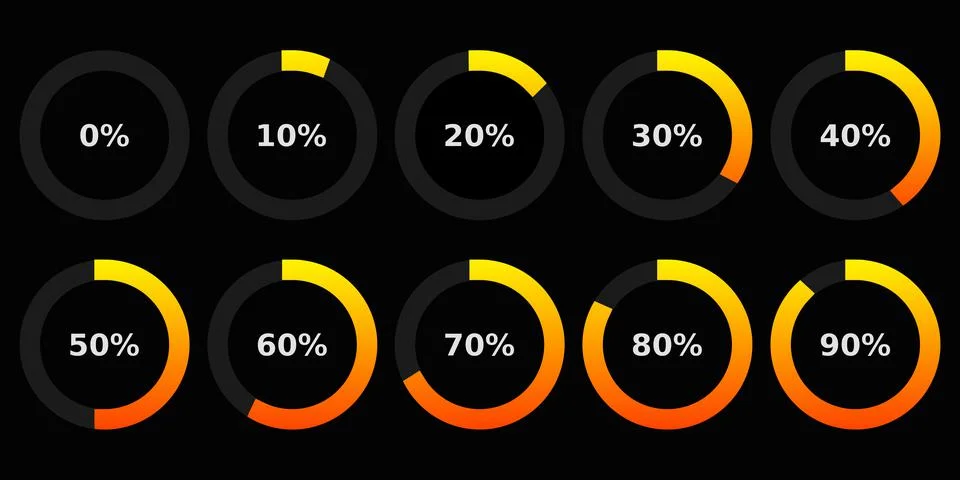 Abstract composition. Loading bar element icon. Creative web design download  Illustrazione stock