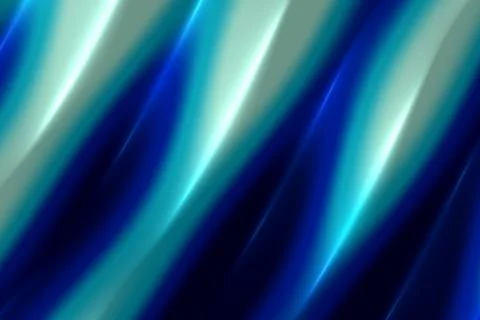 Abstract composition of luminous blue, teal, and pale diagonal streaks flow.. Stock Illustration