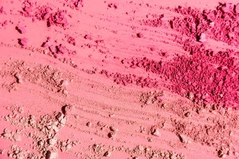 Abstract composition made from crushed face powder and blush Stock Photos