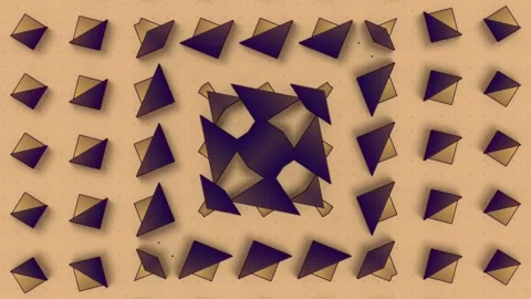 Abstract composition of many triangles. 3d rendering seamless loop animation 4K Stock Footage 314826064