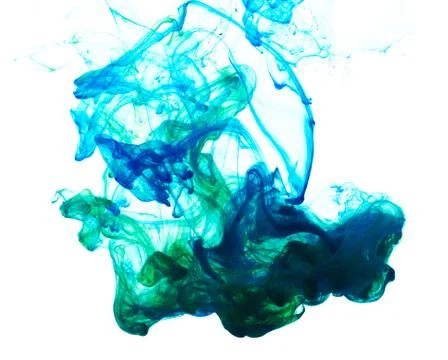 Abstract composition of mixed ink 库存照片