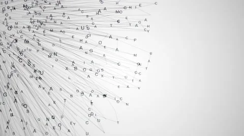 Abstract composition from moving letters and words 4K Stock-Footage 67900493