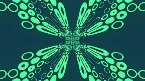 Abstract composition of a moving pattern of circles. 3d rendering loop animation Stock Footage 261501727