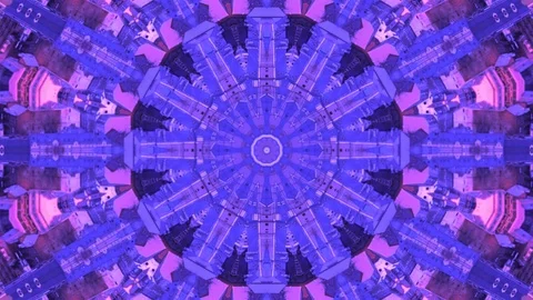 Abstract composition with multi-colored transitions kaleidoscope. Stock Footage 121572781