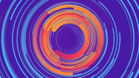 Abstract composition of multicolored circles. 3d rendering loop animation 4k UHD Stockbeeldmateriaal 123014851