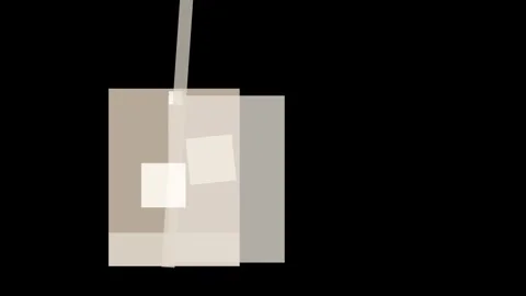 Abstract composition of overlapping beige and grey squares and rectangles o.. Stock Footage 335430941