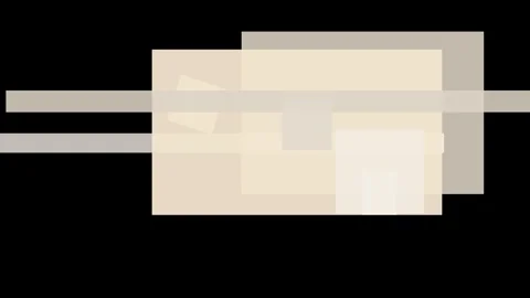 Abstract composition of overlapping beige and white rectangles and lines on.. Stock Footage 335430977