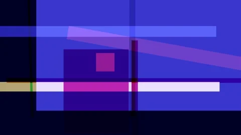 Abstract composition of overlapping blue and purple rectangles with a white.. Stock Footage 335430726