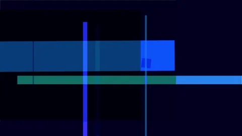 Abstract composition of overlapping blue rectangles and lines on a dark bac.. Stock Footage 335430758