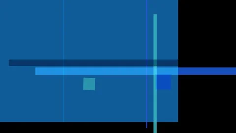 Abstract composition with overlapping blue rectangles and thin vertical lin.. Stock Footage 335431006