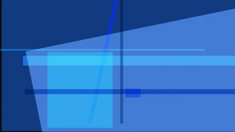 Abstract composition of overlapping blue rectangles and lines on a dark bac.. Stock Footage 335431082