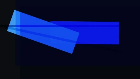 Abstract composition with overlapping blue rectangles on a dark background,.. Stock Footage 335440731
