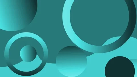 Abstract composition of overlapping circles and rings with gradients and sh.. Stock Footage 337072641
