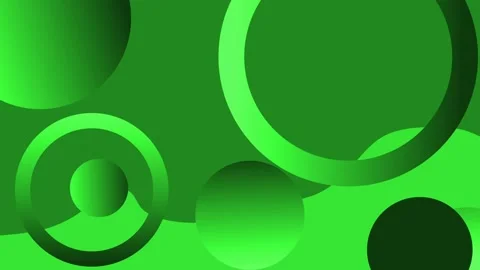 Abstract composition of overlapping circles and rings with gradients and sh.. Видео 337073196