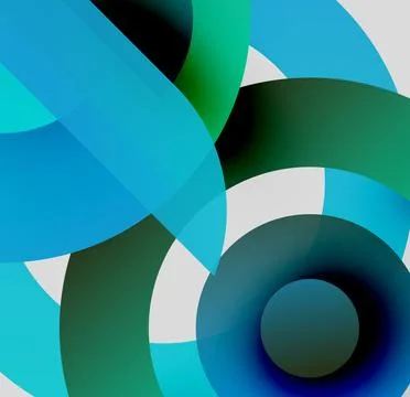 Abstract composition. Overlapping circles create dynamic visual effect. Shades Stock Illustration