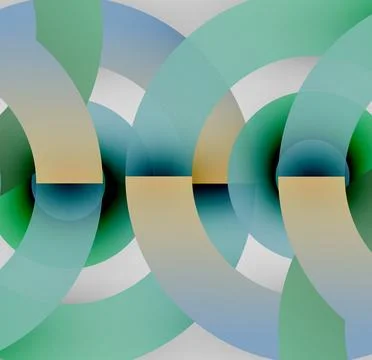 Abstract composition. Overlapping circles create rhythmic pattern. Soft Stock Illustration