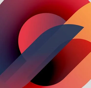 Abstract composition. Overlapping circles, gradients create dynamic visual 스톡 일러스트