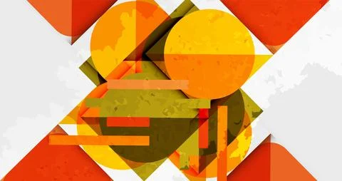 Abstract composition. Overlapping circles, rectangles create dynamic visual 스톡 일러스트