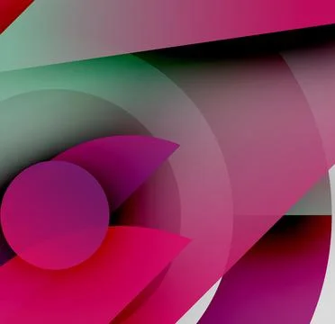 Abstract composition. Overlapping circles, rectangles create vibrant color 스톡 일러스트