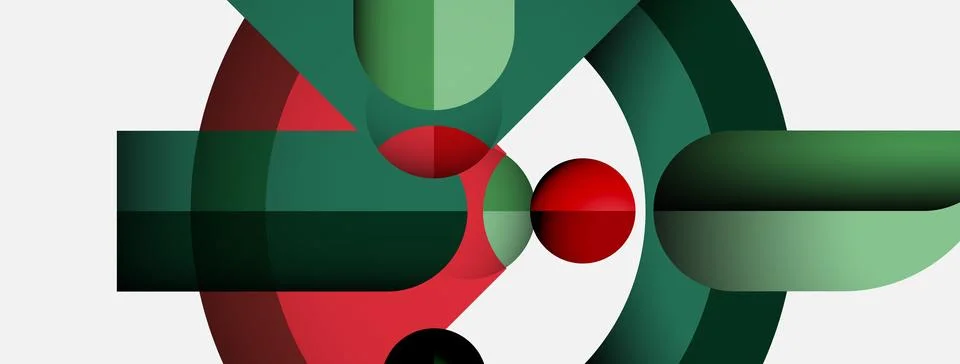 Abstract composition. Overlapping circles, rectangles create dynamic visual 스톡 일러스트