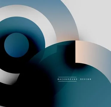 Abstract composition. Overlapping circles, rectangles create dynamic visual 스톡 일러스트