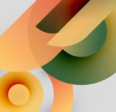 Abstract composition. Overlapping circles, rectangles create dynamic visual 스톡 일러스트