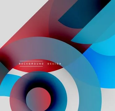 Abstract composition. Overlapping circles, rectangles create dynamic visual 스톡 일러스트