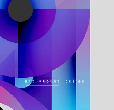 Abstract composition. Overlapping circles, rectangles create dynamic visual Stock Illustration