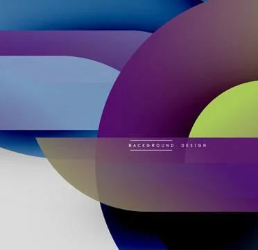 Abstract composition. Overlapping circles, rectangles create vibrant color Stock Illustration