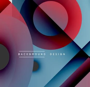 Abstract composition. Overlapping circles, rectangles create dynamic visual 스톡 일러스트