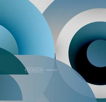 Abstract composition. Overlapping circles, rectangles create modern visual 스톡 일러스트