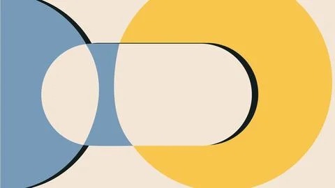 Abstract Composition with Overlapping Circular Stock Illustration