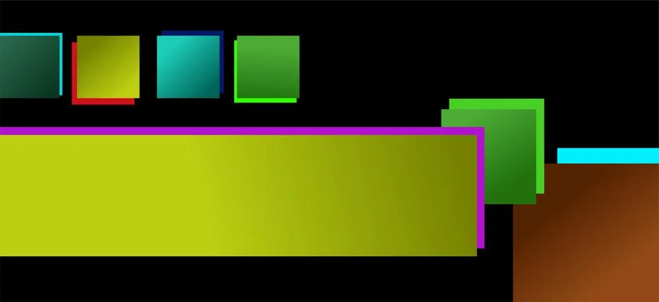 Abstract Composition with Overlapping Colorful Geometric Shapes and Contras.. Stock Illustration