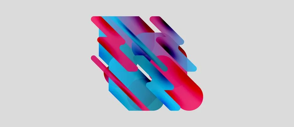 Abstract composition. Overlapping colorful rectangles create dynamic visual Stockillustratie